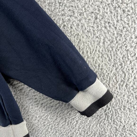 Vintage New York Sweatshirt Men's Large Blue Crewneck Embroidered Distressed 90s - Picture 2 of 13